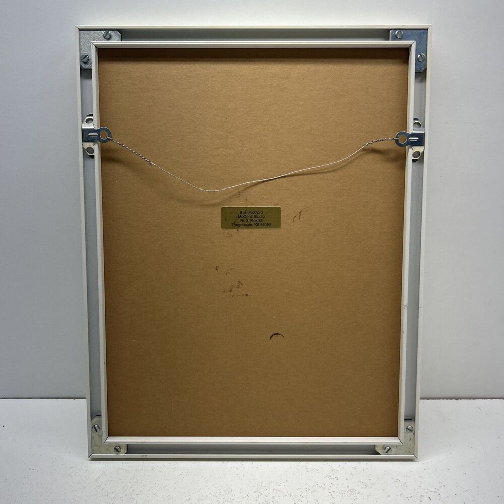 VTG Suzi McLeod Signed 11X14 Limited Edition Serigraph Moon Over Flamingo 2/100 - Picture 7 of 8